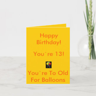 13 B-Day Card