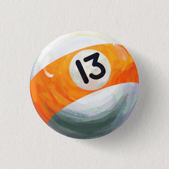 13 Ball 3 Cm Round Badge (Front)