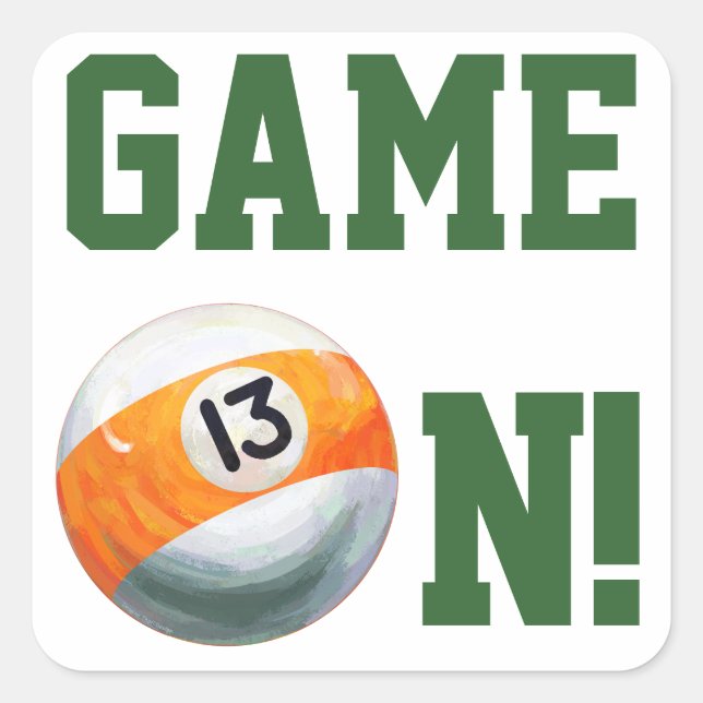 13 Ball Square Sticker (Front)