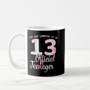 13 Birthday Official Teenager Girl 13yr Math 13th Coffee Mug