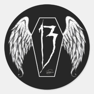 13 Caskets Classic Round Sticker