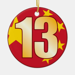 13 CHINA Gold Ceramic Tree Decoration