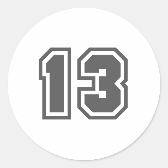 13 CLASSIC ROUND STICKER (Front)