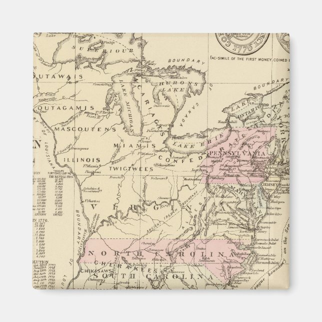 13 colonies 1776 magnet (Front)