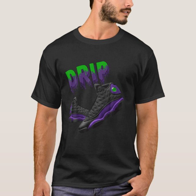 13 Court Purple Tee Match Shoes Dripping Court Pur (Front)