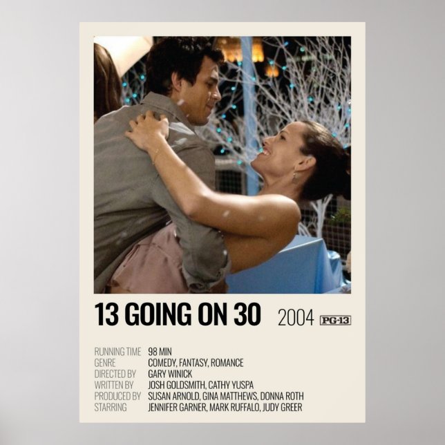 13 Going On 30 2004 movie Poster (Front)