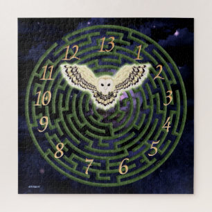 13 Hour Maze and Owl Fantasy Art Jigsaw Puzzle