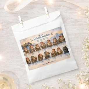 13 Icelandic Yule Lads Christmas in Iceland Favour Bag