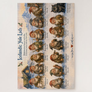 13 Icelandic Yule Lads Christmas in Iceland Jigsaw Puzzle
