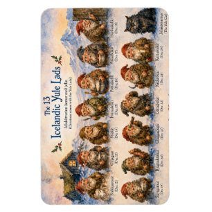 13 Icelandic Yule Lads Christmas in Iceland Magnet