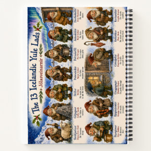 13 Icelandic Yule Lads Christmas reykjavik Notebook