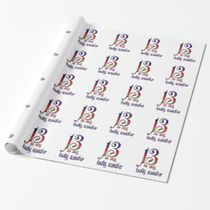 13 is my Lucky Number-Colourful Wrapping Paper