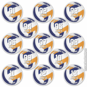 13 kids teens navy orange volleyball club colors