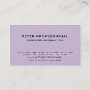 13 Modern Professional Business Card light violet
