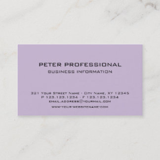 13 Modern Professional Business Card light violet