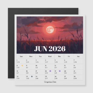 13-Month Moon Phase Zodiac jun Calendar