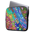 13' neoprene laptop sleeve with abstract artwork