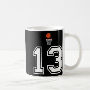 13 Number Basketball Style Vintage White Tank Top Coffee Mug
