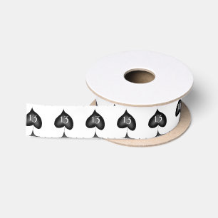 13 of spades satin ribbon