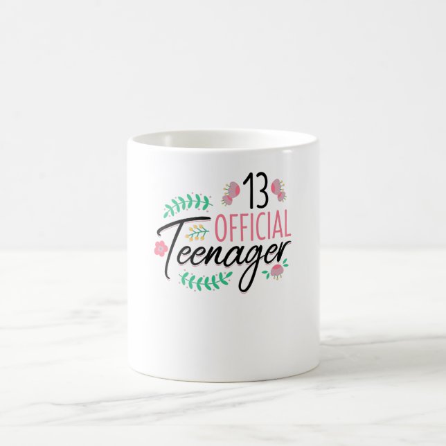 13 Official Teenager Girls Birthday Gift Coffee Mug (Center)
