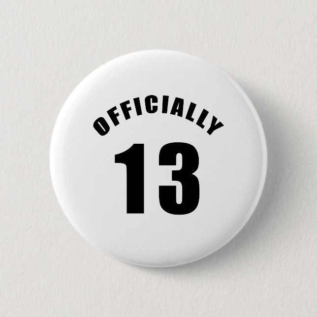 13 Officially Design 6 Cm Round Badge (Front)