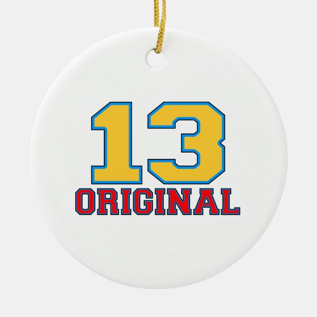 13 Original Birthday Designs Ceramic Ornament (Front)