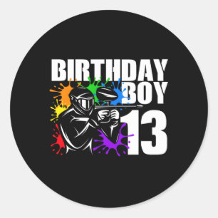 13 Paintball Py 13Th For Classic Round Sticker