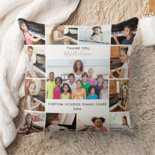 13 Photo Collage Music Teacher Personalised Gift Cushion
