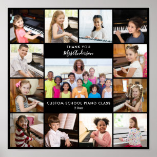 13 Photo Collage Music Teacher Personalised Gift Poster