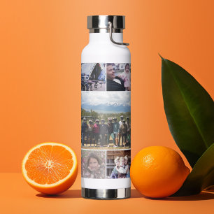13 Photo Collage - One big pic in the Center Water Bottle