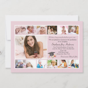 13 Photo Graduation Collage (Custom) Invitation