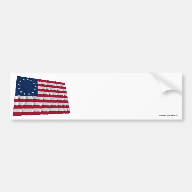 13-star flag, Betsy Ross pattern Bumper Sticker (Front)