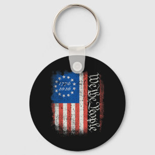 13-star Ross Flag We The People 1776 250 Vintage G Key Ring