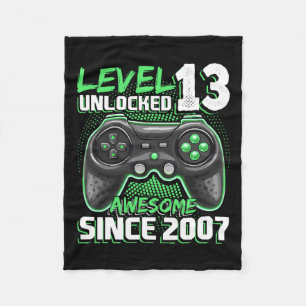13 Unlocked Awesome 2007 Video Game 13th Birthday Fleece Blanket