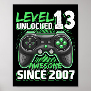13 Unlocked Awesome 2007 Video Game 13th Birthday  Poster