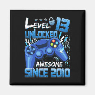 13 Unlocked Awesome 2010 Boy Video Game 13th Birth Magnet