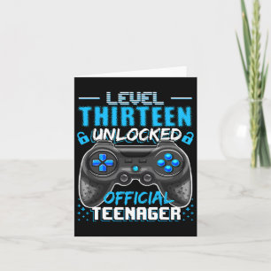 13 Unlocked Official Teenager Video Game 13th Birt Card