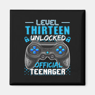 13 Unlocked Official Teenager Video Game 13th Birt Magnet