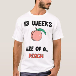 13 Weeks of Pregnancy - Cute Retro Fruit of Peach T-Shirt