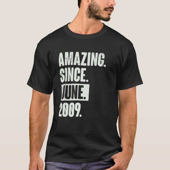 13 Year Old 13th Birthday   Amazing Since June 200 T-Shirt (Front)