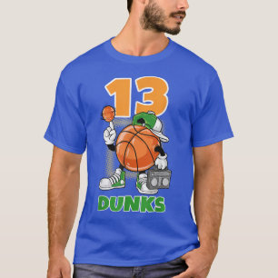 13 Year Old 13th Birthday Boy And Girl Basketball T-Shirt
