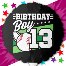 13 Year Old Baseball Party Theme 13th Birthday Boy