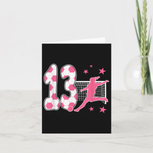 13 Year Old Birthday Soccer Lover 13th Soccer Them Card