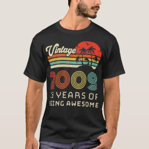 13 Year Old Birthday Vintage 2009 13 Birthday Pull T-Shirt