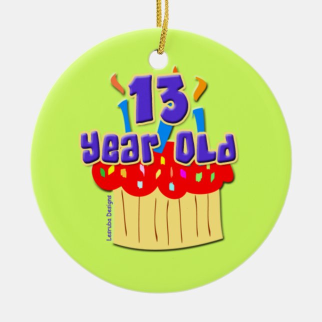 13 Year Old Ceramic Tree Decoration (Front)