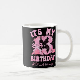 13 Year Old Coquette Bow Teenager 13th Birthday Coffee Mug