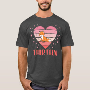 13 Year Old Cute Fo Birthday Girl 13th Bday Premiu T-Shirt