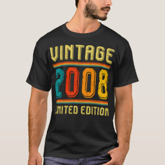 13 Year Old For Men Women Retro Vintage 2008 Limit T-Shirt
