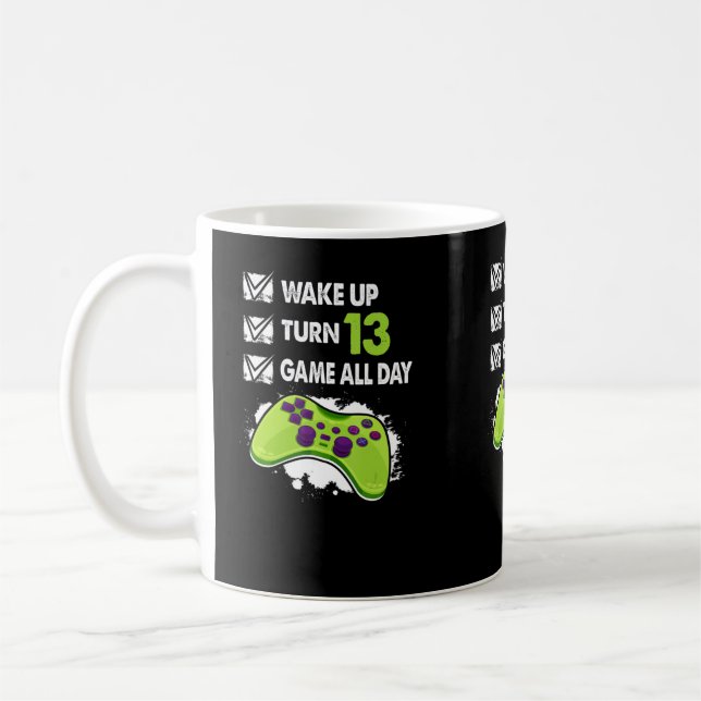 13 Year Old Gifts Men Boy Gamer Birthday Party 13t Coffee Mug (Left)
