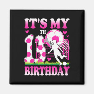 13 Year Old Girl Birthday Soccer Themed Party 13th Magnet